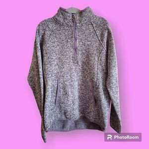 Kyodan Outdoor Women's Purple & Gray 1/2 Zip Sweater Pullover Jacket Size Large